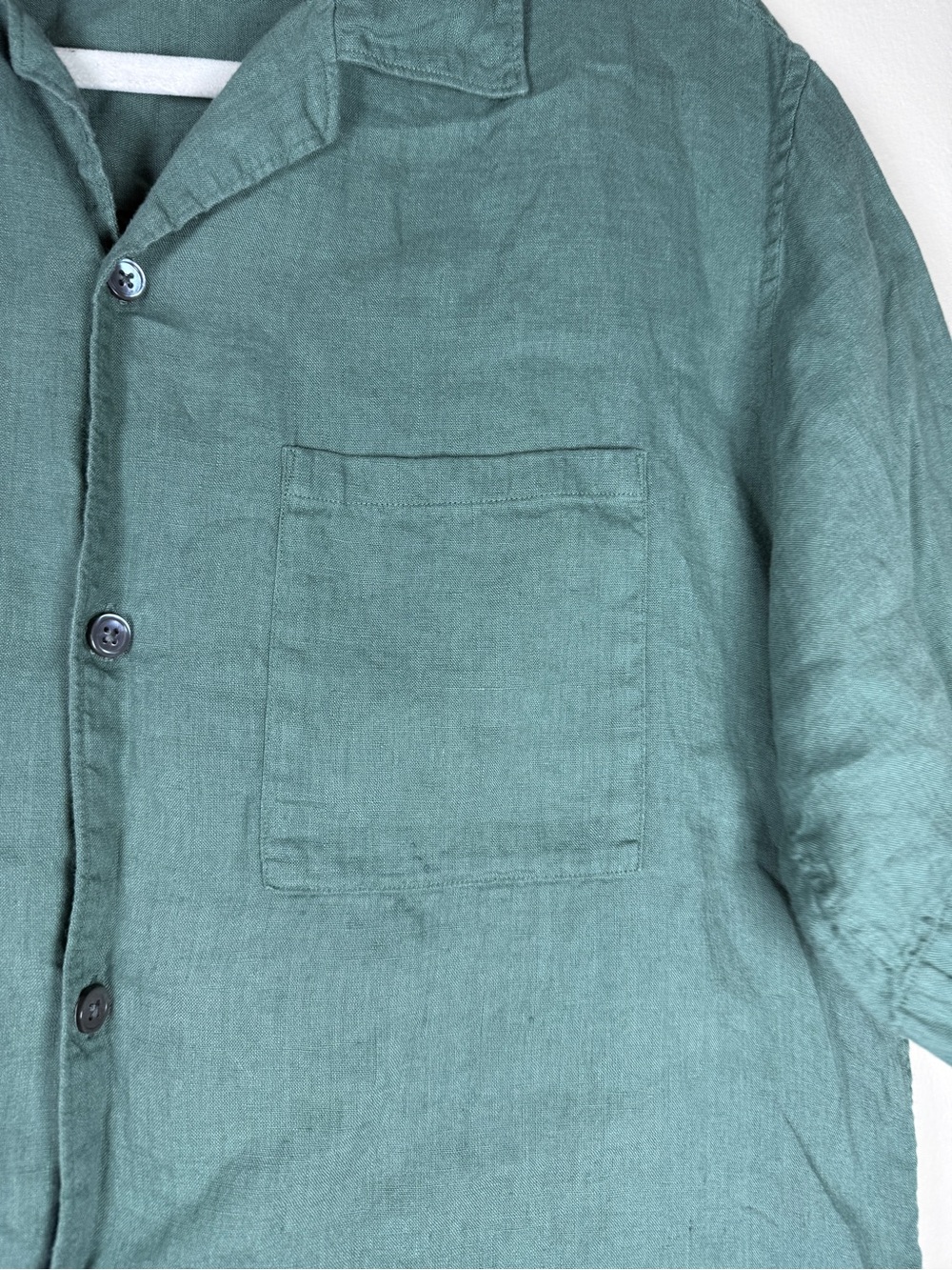 Theory Noll Linen Camp Shirt In Balsam Sz M - Picture 7 of 12